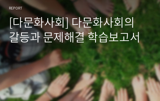 [다문화사회] 다문화사회의 갈등과 문제해결 학습보고서