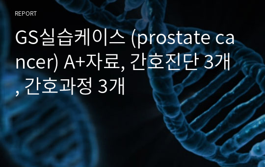 GS실습케이스 (prostate cancer) A+자료, 간호진단 3개, 간호과정 3개