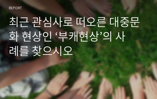 최근 관심사로 떠오른 대중문화 현상인 ‘부캐현상’의 사례를 찾으시오