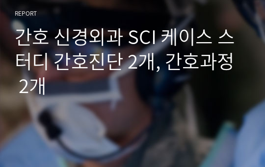 간호 신경외과 SCI 케이스 스터디 간호진단 2개, 간호과정 2개