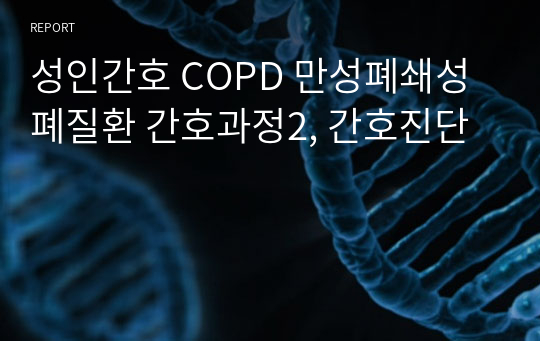 성인간호 COPD 만성폐쇄성폐질환 간호과정2, 간호진단