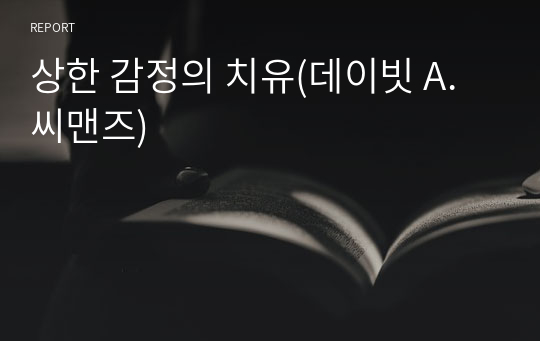 상한 감정의 치유(데이빗 A. 씨맨즈)