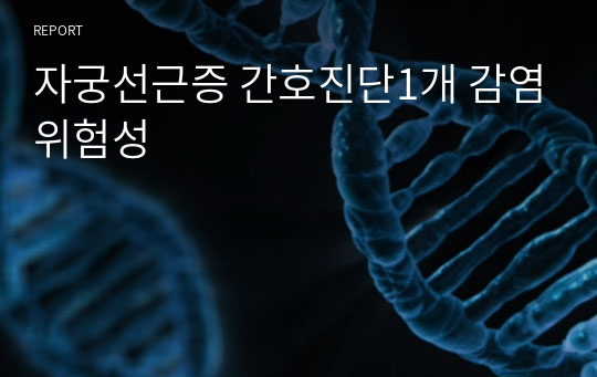 자궁선근증 간호진단1개 감염위험성