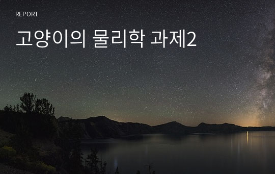 고양이의 물리학 과제2