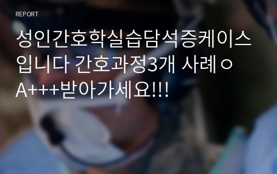 성인간호학실습담석증케이스입니다 간호과정3개 사례ㅇ A+++받아가세요!!!