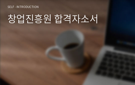 창업진흥원 합격자소서