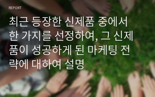 최근 등장한 신제품 중에서 한 가지를 선정하여, 그 신제품이 성공하게 된 마케팅 전략에 대하여 설명