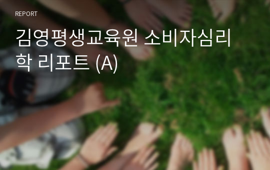 김영평생교육원 소비자심리학 리포트 (A)