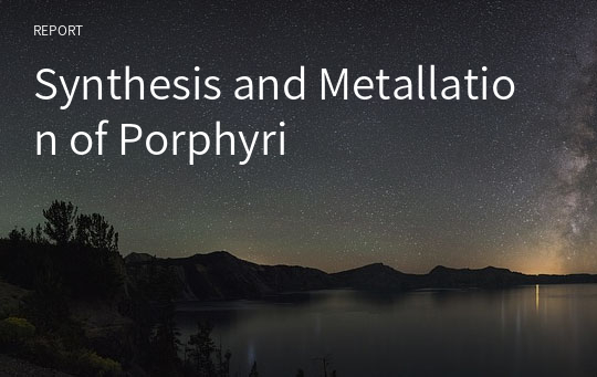 Synthesis and Metallation of Porphyri