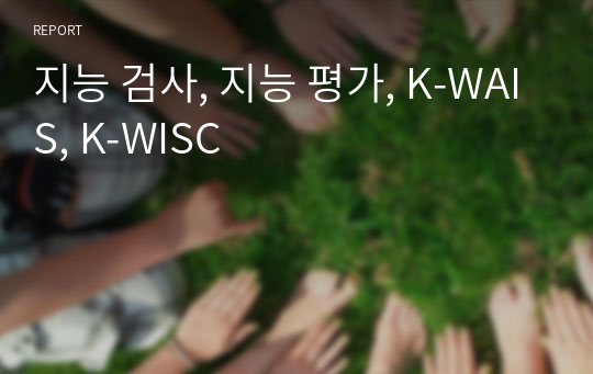 지능 검사, 지능 평가, K-WAIS, K-WISC