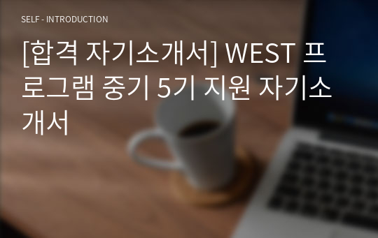 [합격 자기소개서] WEST 프로그램 중기 5기 지원 자기소개서