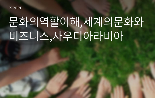 문화의역할이해,세계의문화와비즈니스,사우디아라비아