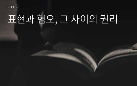 표현과 혐오, 그 사이의 권리