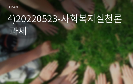 4)20220523-사회복지실천론 과제