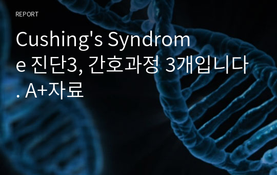 Cushing&#039;s Syndrome 진단3, 간호과정 3개입니다. A+자료