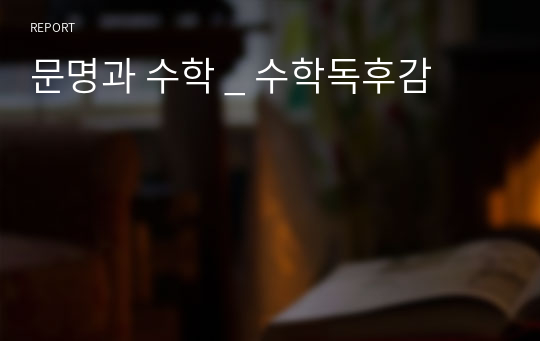 문명과 수학 _ 수학독후감