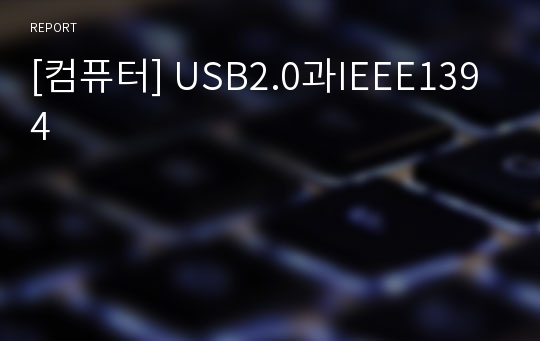 [컴퓨터] USB2.0과IEEE1394