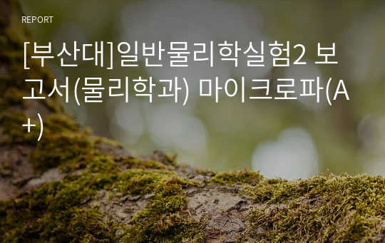 [부산대]일반물리학실험2 보고서(물리학과) 마이크로파(A+)