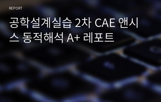 공학설계실습 2차 CAE 앤시스 동적해석 A+ 레포트