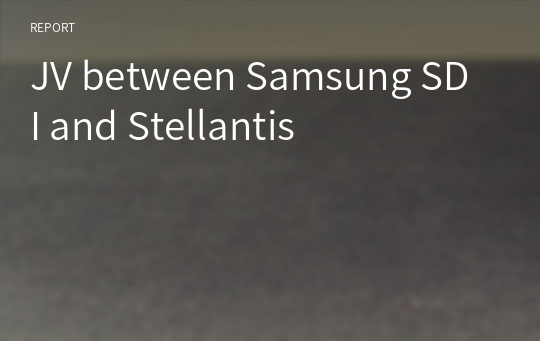 JV between Samsung SDI and Stellantis