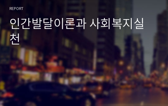 인간발달이론과 사회복지실천