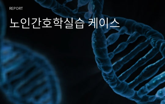 노인간호학실습 케이스