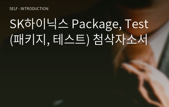 SK하이닉스 Package, Test (패키지, 테스트) 첨삭자소서