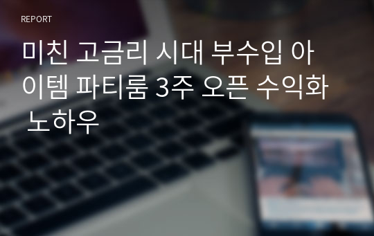 미친 고금리 시대 부수입 아이템 파티룸 3주 오픈 수익화 노하우