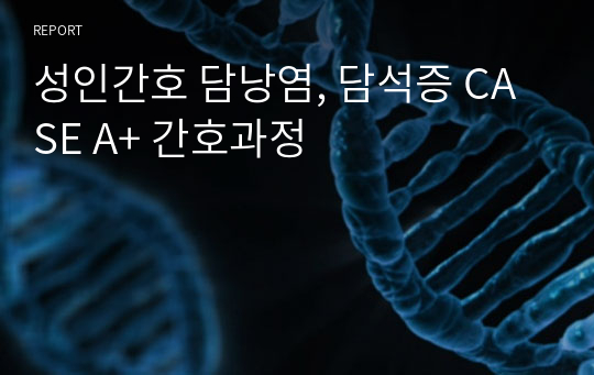 성인간호 담낭염, 담석증 CASE A+ 간호과정