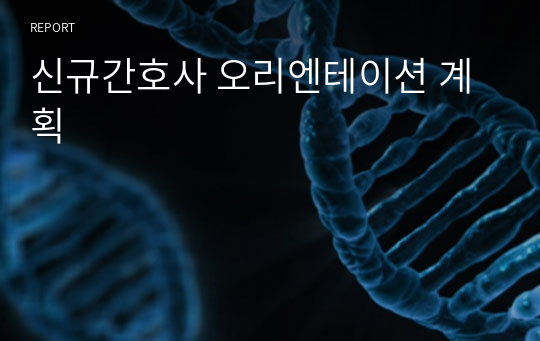 신규간호사 오리엔테이션 계획