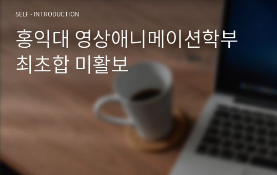 홍익대 영상애니메이션학부 최초합 미활보