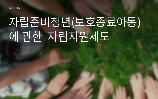 자립준비청년(보호종료아동)에 관한  자립지원제도