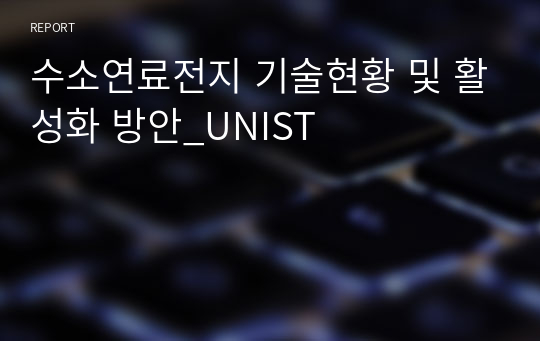 수소연료전지 기술현황 및 활성화 방안_UNIST