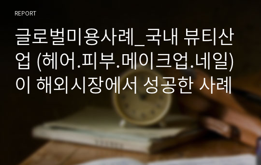 글로벌미용사례_국내 뷰티산업 (헤어.피부.메이크업.네일)이 해외시장에서 성공한 사례