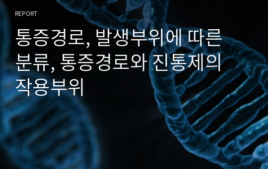 통증경로, 발생부위에 따른 분류, 통증경로와 진통제의 작용부위