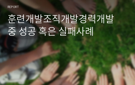 훈련개발조직개발경력개발 중 성공 혹은 실패사례