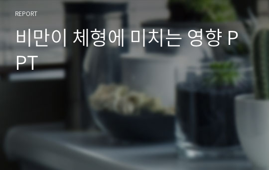 비만이 체형에 미치는 영향 PPT