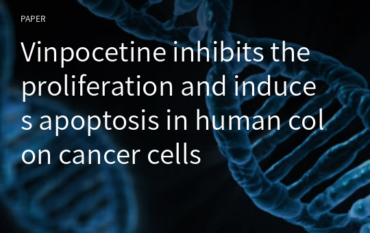 Vinpocetine inhibits the proliferation and induces apoptosis in human colon cancer cells