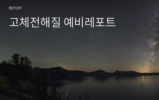 고체전해질 예비레포트