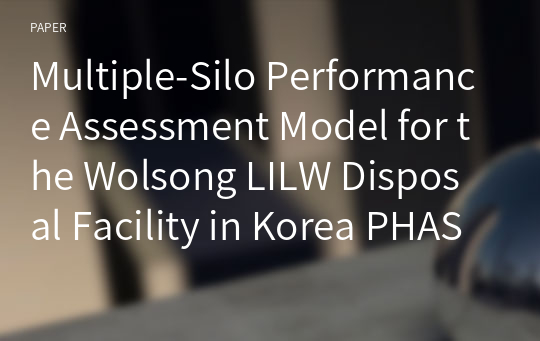 Multiple-Silo Performance Assessment Model for the Wolsong LILW Disposal Facility in Korea PHASE I: Model Development