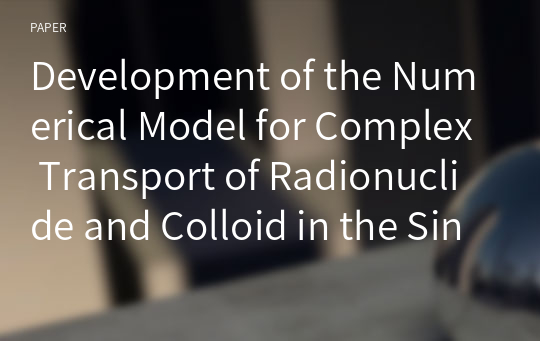 Development of the Numerical Model for Complex Transport of Radionuclide and Colloid in the Single Fractured Rock