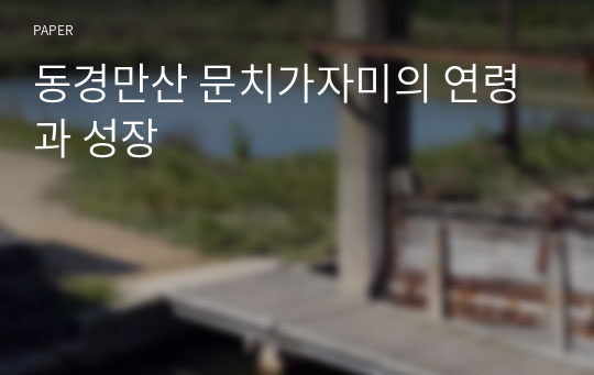 동경만산 문치가자미의 연령과 성장