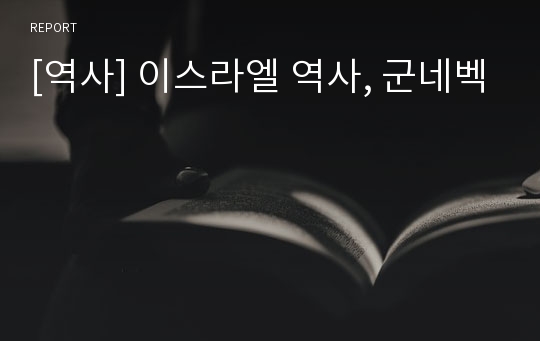 [역사] 이스라엘 역사, 군네벡