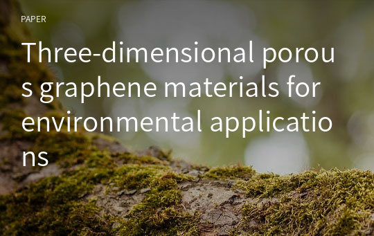 Three-dimensional porous graphene materials for environmental applications