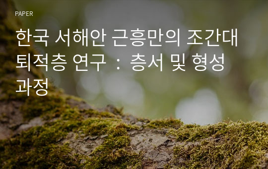 한국 서해안 근흥만의 조간대퇴적층 연구  :  층서 및 형성과정