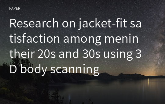 Research on jacket-fit satisfaction among menin their 20s and 30s using 3D body scanning