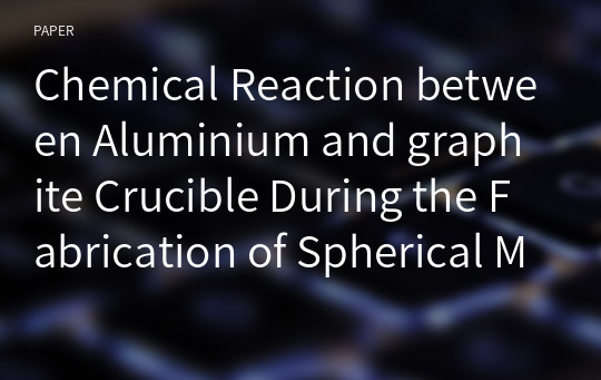 Chemical Reaction between Aluminium and graphite Crucible During the Fabrication of Spherical Monosized Al particles