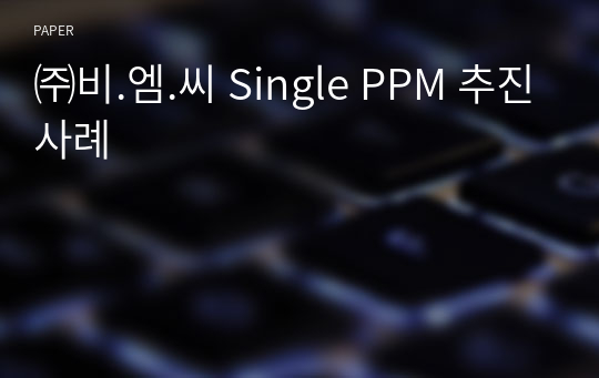 ㈜비.엠.씨 Single PPM 추진사례