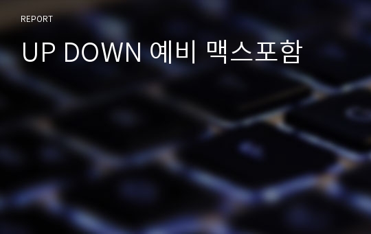 UP DOWN 예비 맥스포함