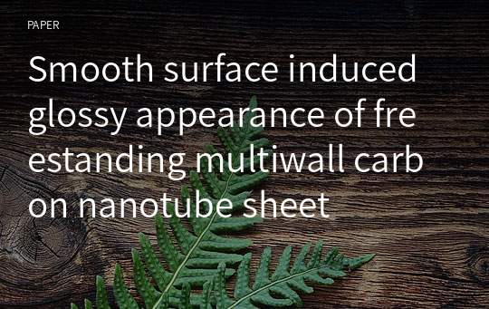 Smooth surface induced glossy appearance of freestanding multiwall carbon nanotube sheet